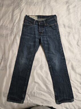 Abercrombie & Fitch Denim Low Rise Stretch Skinny Bootcut Jeans Boy's Size 8